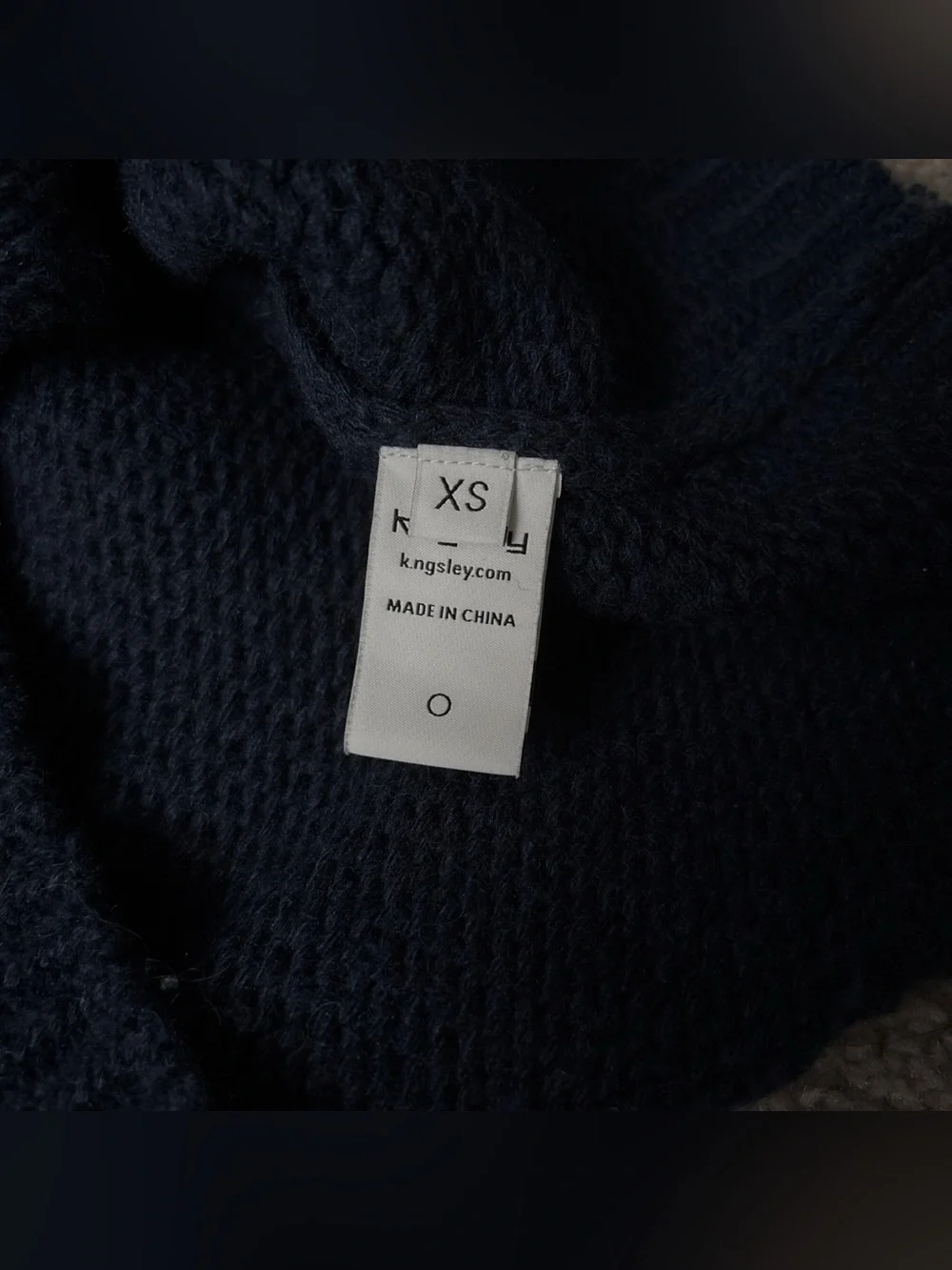 K.NGSLEY Blue Fisherman Sweater XS